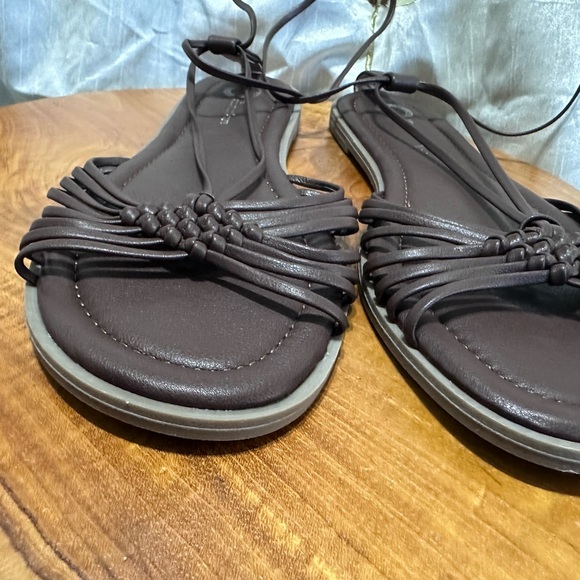 Brown Leather Women's Sandals - Picture 3 of 7